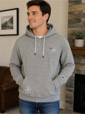 GOAT USA Gray Pullover Hoodie Goat Graphic Sweats